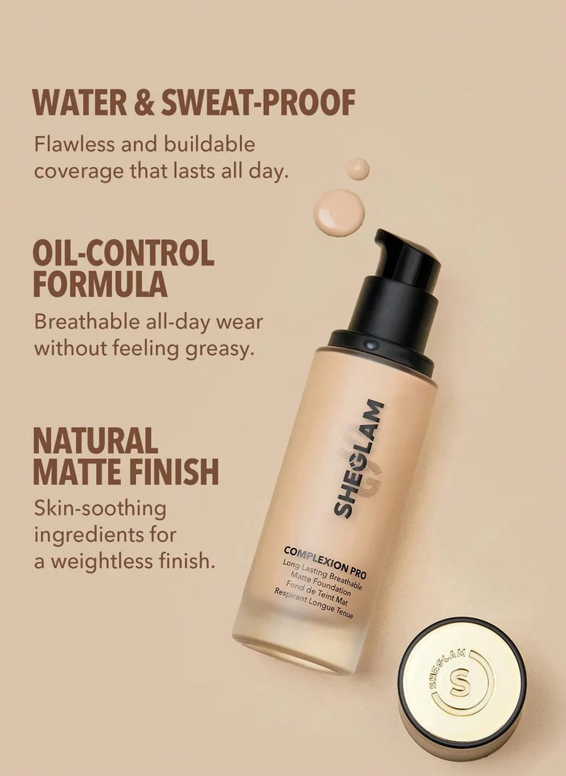 SHEGLAM Sheglam Complexion Pro Llsting Brethable Matte Foundation -Earth