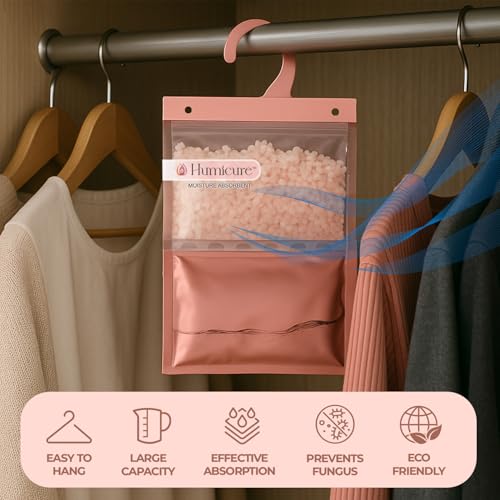 Humicure Moisture Absorber Dehumidifier | 500ml Absorption Capacity | Prevents Mold, Dampness & Odor in Wardrobe, Bathroom, Kitchen & Bedroom | 220g x 3 (Fragrance Combo) - Image 4