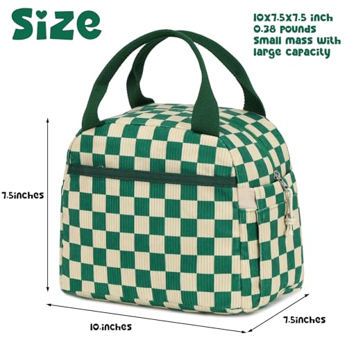 Bluboon Lunch Box for Women men Insulated Cute Corduroy Lunch bag Reusable Cooler Bag for Work Picnic Travel - Image 3
