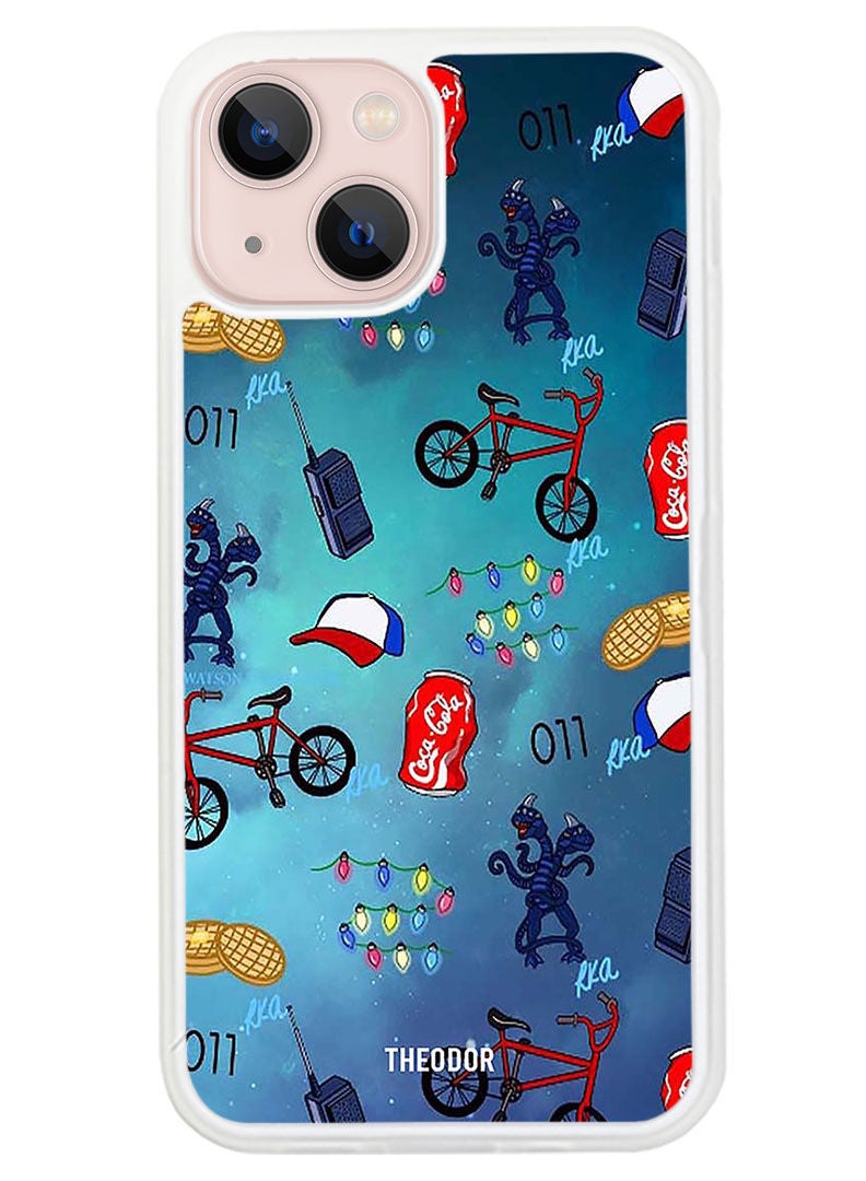 Theodor Protective Case Cover For APPLE IPHONE 14 Stranger Things(White Bumper) - Image 1