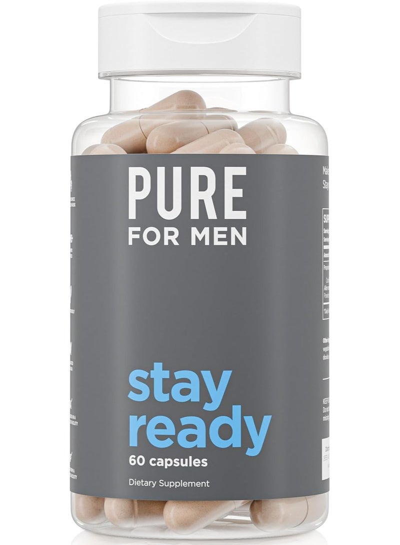 PURE FOR MEN Stay Ready, Dietary Supplement, 60 Capsules - Image 1
