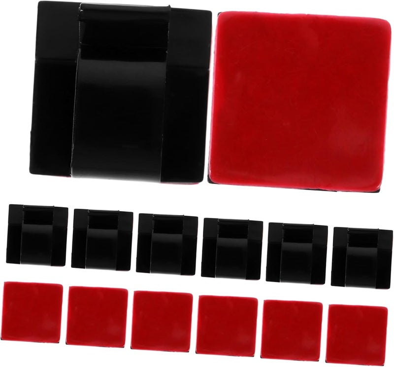 Black Self Adhesive Cable Clips 200pcs Cord Management No Drill Wall Organizer for Power Ethernet Cables - Image 1
