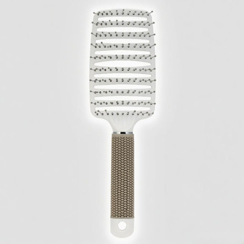 Detangle Hairbrush Nylon Bristles: Quick-drying Easy To Clean - Arched Elegant Design Scalp Massage Comb for Women - Image 3