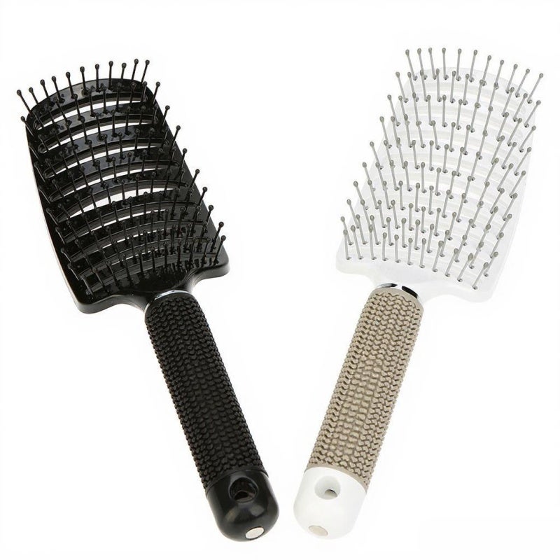 Detangle Hairbrush Nylon Bristles: Quick-drying Easy To Clean - Arched Elegant Design Scalp Massage Comb for Women - Image 2