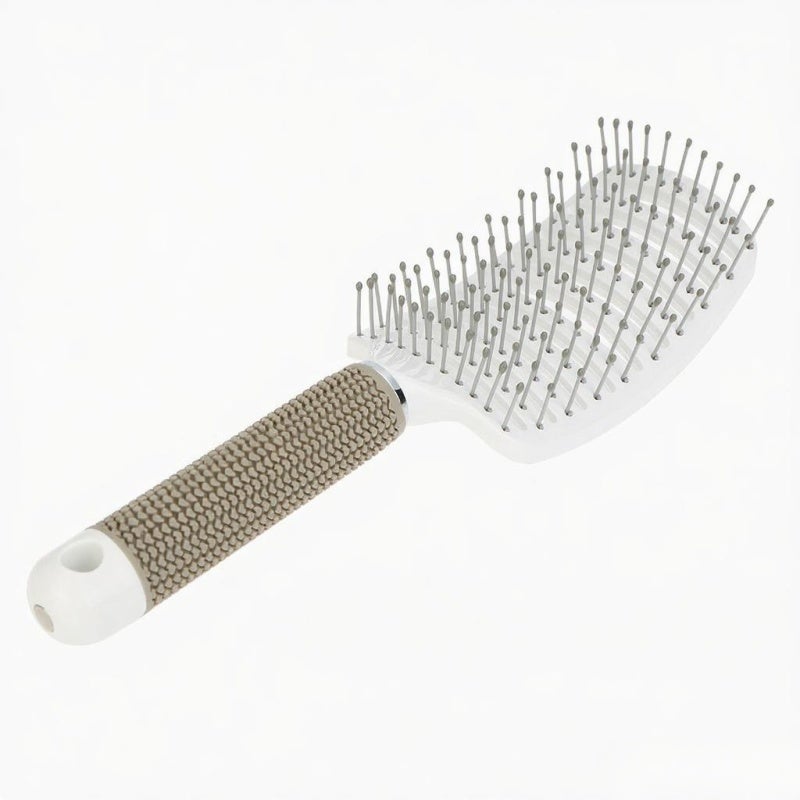 Detangle Hairbrush Nylon Bristles: Quick-drying Easy To Clean - Arched Elegant Design Scalp Massage Comb for Women - Image 1