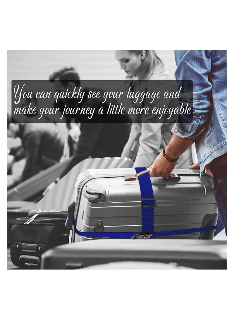 2 Pack Luggage Straps, Locking Buckle Strap Adjustable Waist Belt For Suitcase With Travel Belt Accessory (Blue)  - Image 5