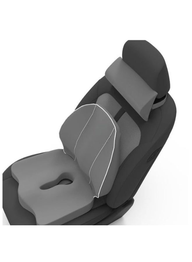 Memory Foam Back Support and Seat Cushion for Long Sitting, Ergonomic Lumbar and Coccyx Support Cushion for Office Chair and Car Seat, Comfortable Universal Fit - Image 1