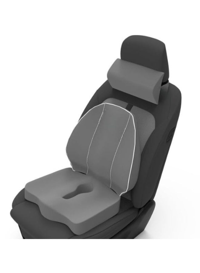 Memory Foam Back Support and Seat Cushion for Long Sitting, Ergonomic Lumbar and Coccyx Support Cushion for Office Chair and Car Seat, Comfortable Universal Fit - Image 2
