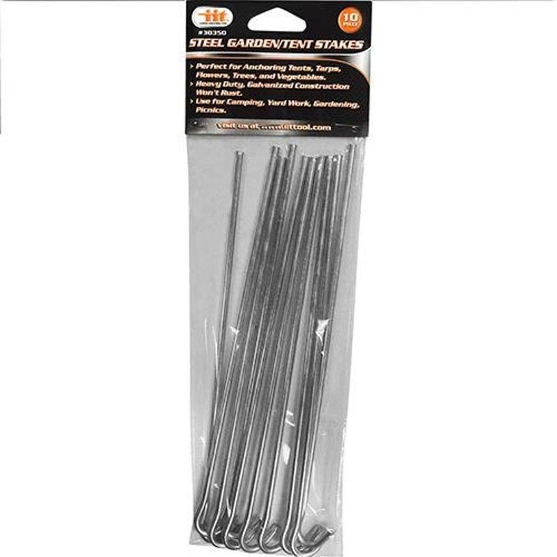 iit Garden and Tent Stakes 9-Inch Galvanized Steel 10 Piece Set - Image 4