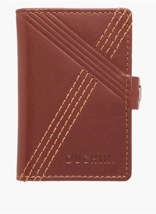 DUCHINI Mens' Stitch Detail Bi-Fold Cardholder