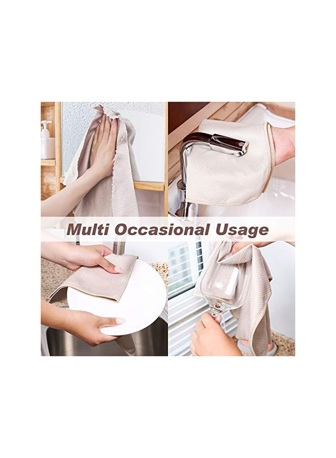 promass Reusable Microfiber Cleaning Cloth 5 Pack, Fish Scale Cleaning Cloth Nanoscale Cloth, Lint Free Household Kitchen Towel for Glass Windows Mirrors, Dish, Assorted Color (15.75 x 11.81 in) - Image 5