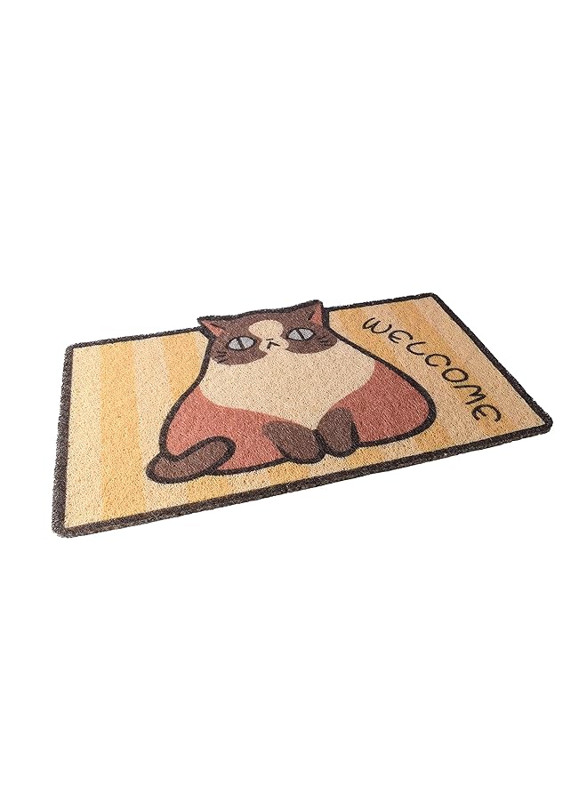 Home Concept Anti Slip Silk Circle Door Mat 75*45 Cm - Image 1