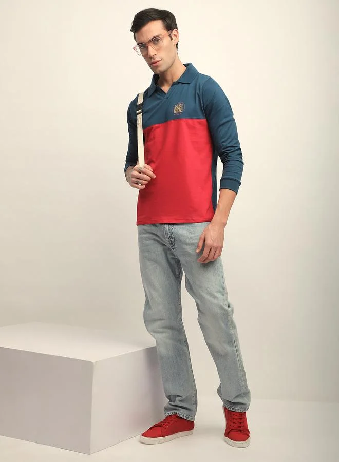 Difference of Opinion Men Color Block Regular Fit Polo