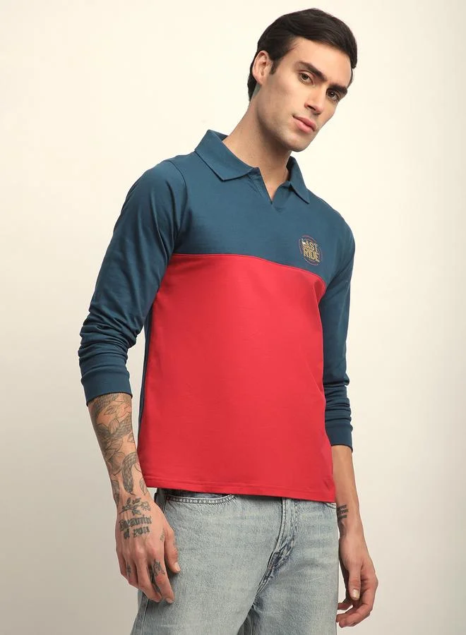 Difference of Opinion Men Color Block Regular Fit Polo