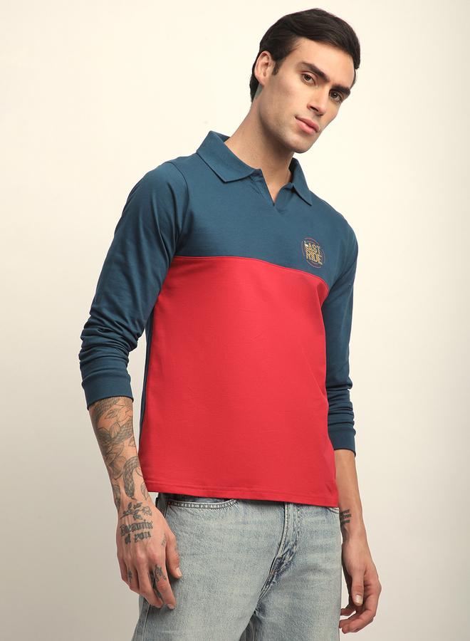 Difference of Opinion Men Color Block Regular Fit Polo - Image 1