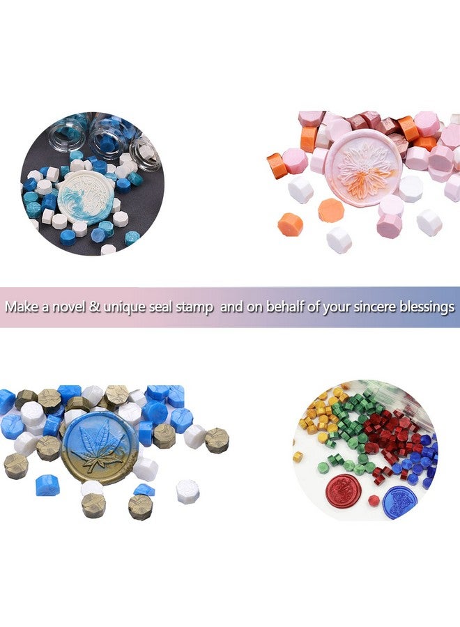 جوييي 800 قطعة شمع لأختام الطوابع، 4 صناديق ختم خرز الشمع لإذابة الشمع، مثالية لحزم النبيذ، ختم الحروف، دعوات الزفاف، مغلفات، هدايا عيد الميلاد للنساء والرجال والأب - Image 2