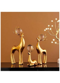 ba9ma Ba9ma, a luxurious resin gazelle set, three pieces of decor! Add a touch of luxury and elegance to your decor with the gold three-piece gazelle set.  - Image 5
