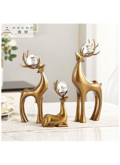 ba9ma Ba9ma, a luxurious resin gazelle set, three pieces of decor! Add a touch of luxury and elegance to your decor with the gold three-piece gazelle set.  - Image 2
