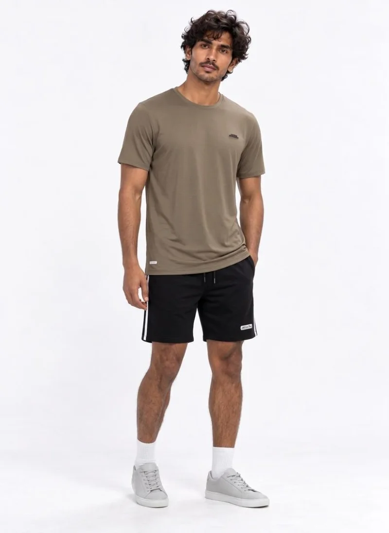 Abitos Black & Khaki Double Training CoolTouch Tshirts 2 Pack for Men | Best Price UAE