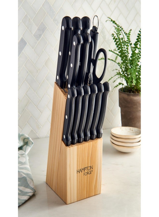 Hampton Forge Cutlery Block Set / Natural Block New (14 Piece) - Image 4