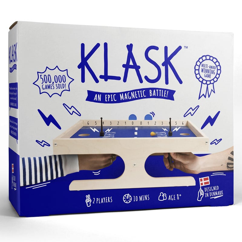 KLASK: The Magnetic Award-Winning Party Game of Skill - for Kids and Adults of All Ages That’s Half Foosball, Half Air Hockey - Image 1