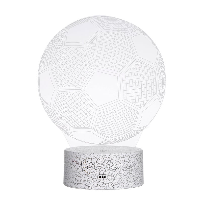 3D Soccer Night Light 3D Led Illusion Lamp 3/7 Colors Changing Lights Bedside Table Desk Lamp with Touching Control for Kids Gifts Home Decoration - Image 1