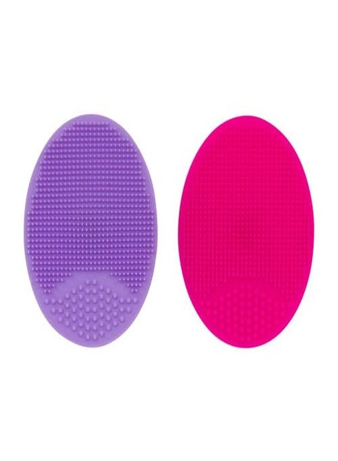 FACIAL SCRUBBERS: PURPLE/HOT PINK (2PK)