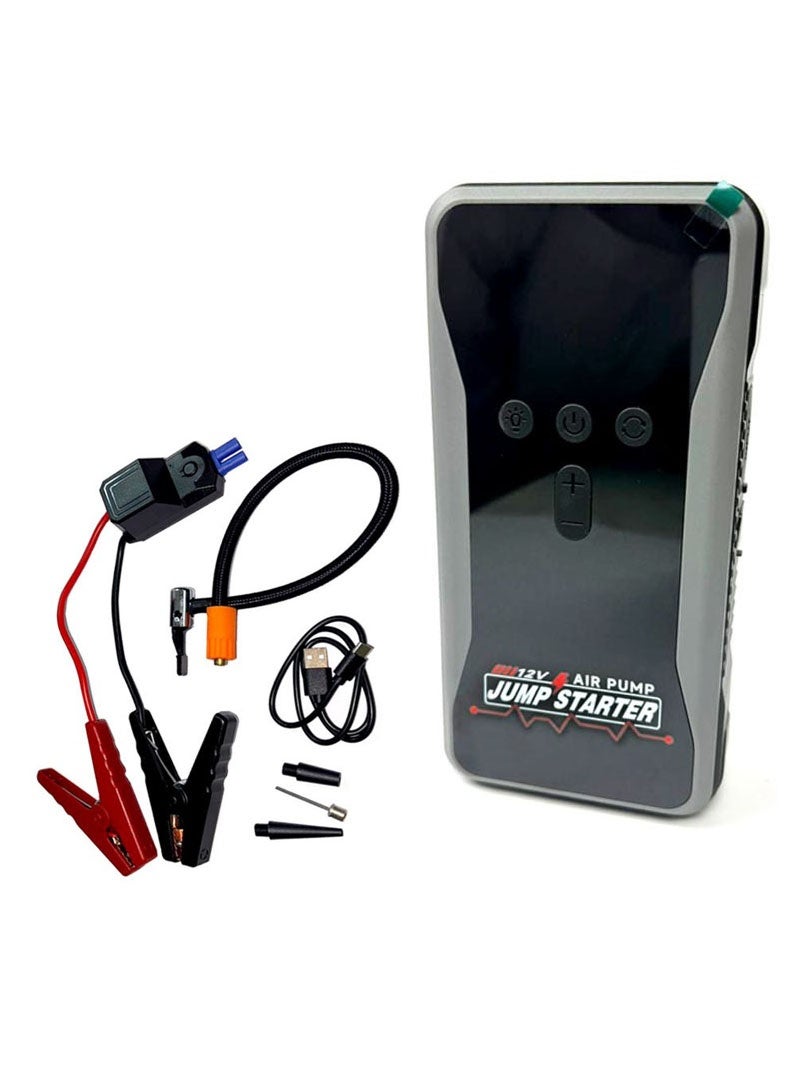 AGD Multifunctional Car Starter, Equipped with Emergency Fast Charging, with Car Air Compressor, and Built-in Powerful LED Lighting - Image 2