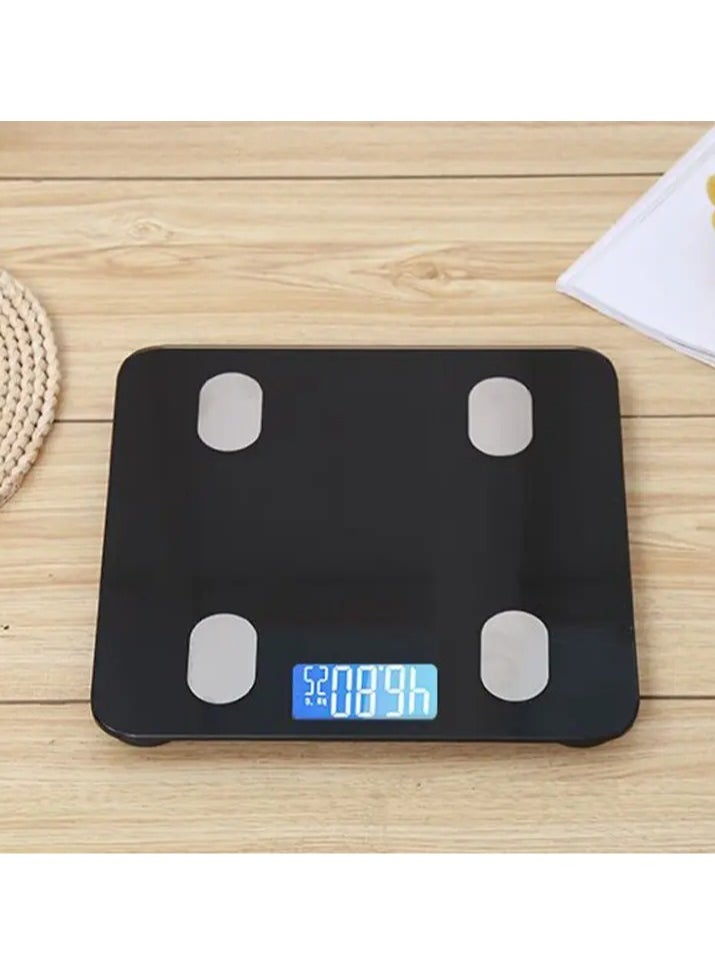 Smart Bluetooth Bathroom Scale C1 - 180kg Capacity, Digital Body Weight Scale with APP Sync for Apple Health, Google Fit & Fitbit, BMI Tracking, Auto Calibration - High Precision Glass Platform (Black)