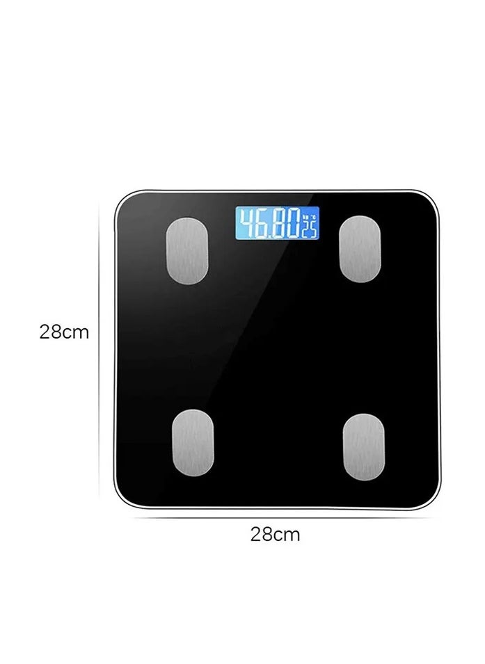 Smart Bluetooth Bathroom Scale C1 - 180kg Capacity, Digital Body Weight Scale with APP Sync for Apple Health, Google Fit & Fitbit, BMI Tracking, Auto Calibration - High Precision Glass Platform (Black)