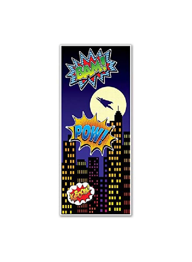 Beistle Hero Door Covers 2 Piece 30" X 6' Multicolor - Image 4