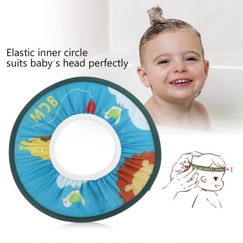 Hztyyier Baby Bath Safe, Shampoo Rinser for Toddler and Kids Shower Bathing Tub Use to Prevent Water from Eyes and Ears (Blue) - Image 2