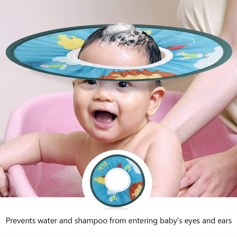 Hztyyier Baby Bath Safe, Shampoo Rinser for Toddler and Kids Shower Bathing Tub Use to Prevent Water from Eyes and Ears (Blue) - Image 3
