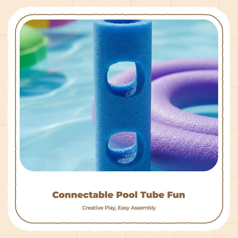 Purple Pool Noodles With 2 Holes 59in Foam Swimming Float Tubes For Kids Adults - Image 4