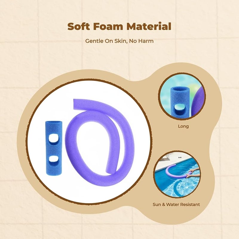 Purple Pool Noodles With 2 Holes 59in Foam Swimming Float Tubes For Kids Adults - Image 5