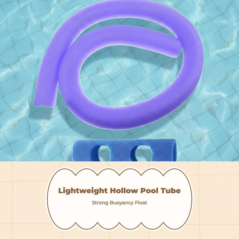 Purple Pool Noodles With 2 Holes 59in Foam Swimming Float Tubes For Kids Adults - Image 3