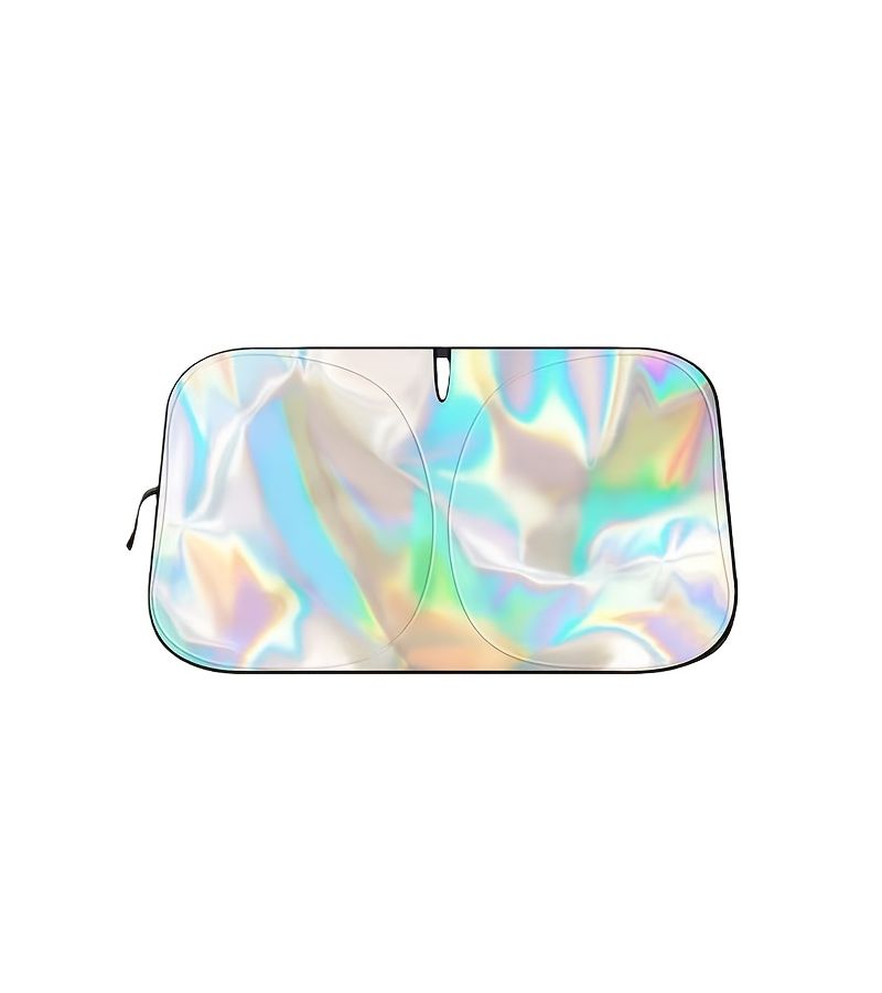 Front Windshield Sunshade 145CM 80CM Heat Insulation UV Protection Split Design Portable Folding Automotive Interior Accessory Suitable For Most Car Models - Image 3