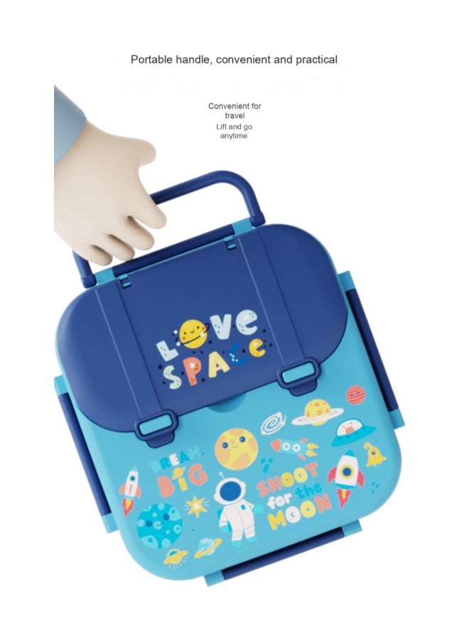 Children's Cartoon Lunch Box, Compartmentalized Bento Box with Fork and Spoon - Image 4