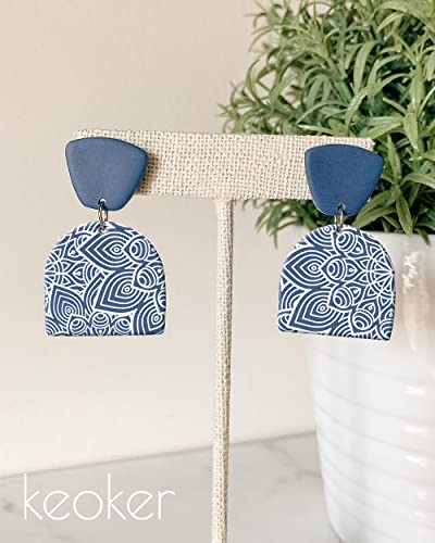 Keoker Boho Silk Screen Stencils for Polymer Clay, 3PCS Aztec Silk Screen for Polymer Clay, for Printing on Jewelry Clay Earrings Decoration, Each 6" X 3.8" (Boho) - Image 4