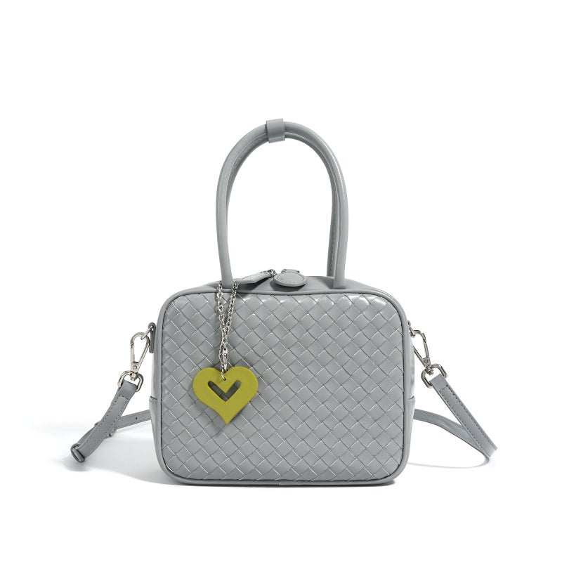 Spring Cowhide Bowling Bag 2025 Spring Women'S Textured Crossbody Bag Commuting Easiest For Match Shoulder Bag Handbag - Image 1