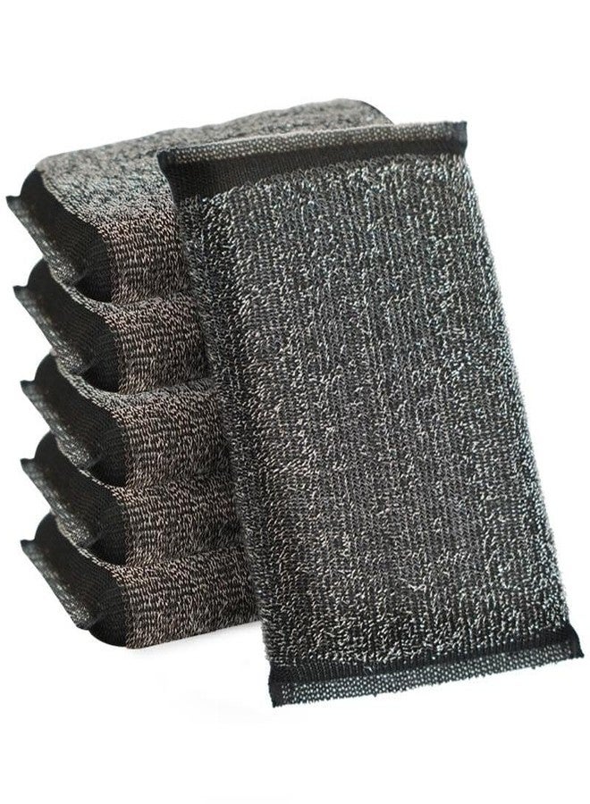Homecure Scrub Steel-Wire Sponge Pad | Durable with Soft Foam & Tough Scrub Side | Gentle on Non-Stick Cookware, Effective for Utensils & Surfaces (4, Metal-Wire Sponge Pad) - Image 1