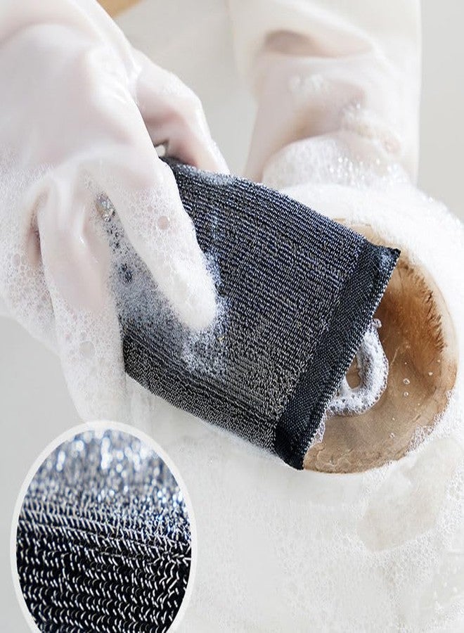 Homecure Scrub Steel-Wire Sponge Pad | Durable with Soft Foam & Tough Scrub Side | Gentle on Non-Stick Cookware, Effective for Utensils & Surfaces (4, Metal-Wire Sponge Pad) - Image 3
