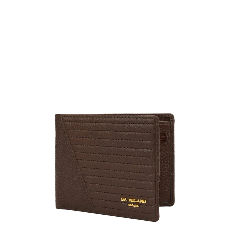 Da Milano Espresso Espresso Bifold Leather Mens Wallet for Men | Best Price UAE