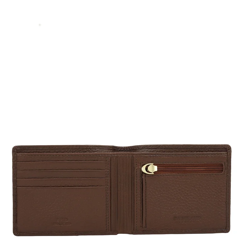 Da Milano Espresso Bifold Leather Mens Wallet