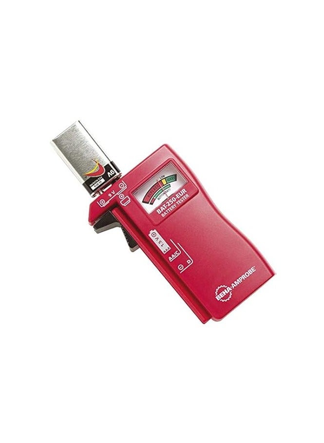 KNP BAT-250-EUR Battery Tester is a device used to check the condition and voltage of batteries It helps in diagnosing battery health and determining whether a battery is functioning properly or needs to be replaced. - Image 2