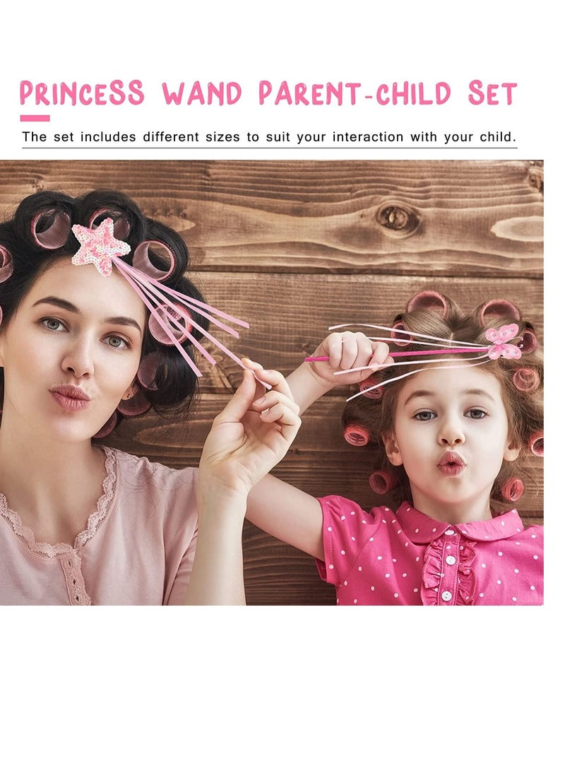 SYOSI 12 Pieces Fairy Wands Kit Star Wands Glitter Star Fairy Wands Sticks Butterfly and Star Princess Wands with Ribbons Props for Birthday Wedding Party Cosplay Favors Role Play Toys - Image 3