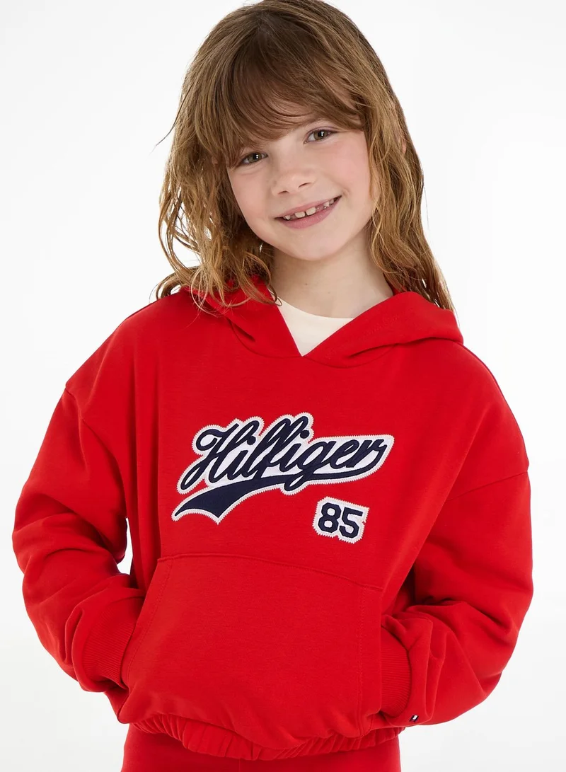 TOMMY HILFIGER Kids Text Script Hoodie