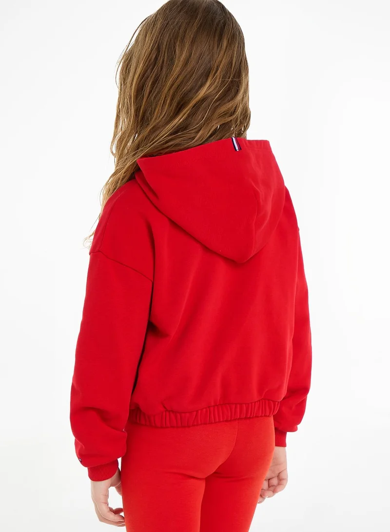 TOMMY HILFIGER Kids Text Script Hoodie