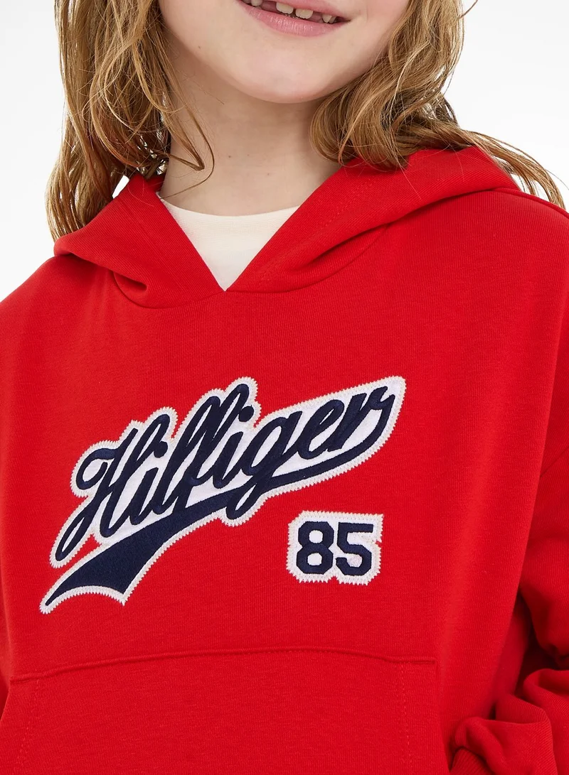 TOMMY HILFIGER Kids Text Script Hoodie