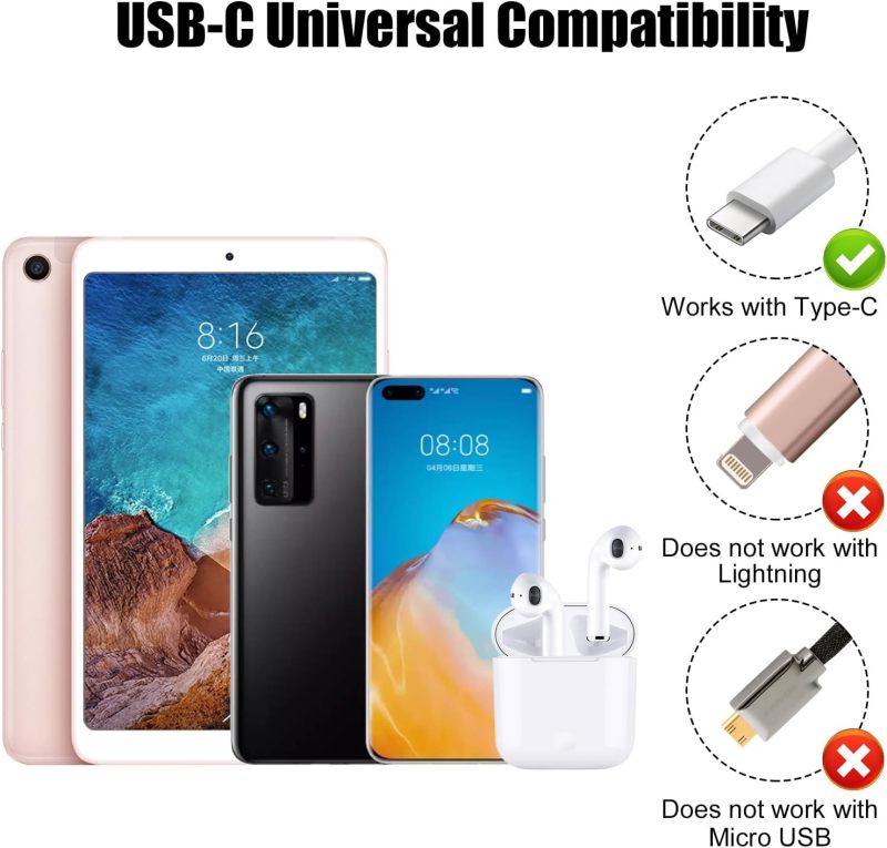 USB-C Dust Covers: 4 Pieces (2 Silicone 2 Silicone-Aluminum) + 20 Mesh Phone Speaker Covers - Dust-Proof Protective Kit With Cleaning Brush Tweezers 5 Cotton Swabs for iPhone 15 16 Series USB-C Device - Image 4